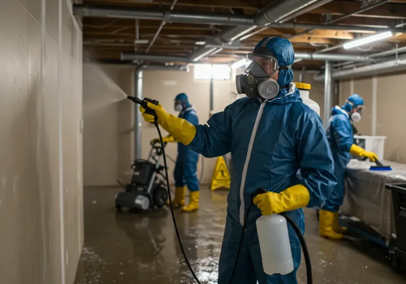 Basement Sanitization and Antimicrobial Treatment process in New York Mills, NY